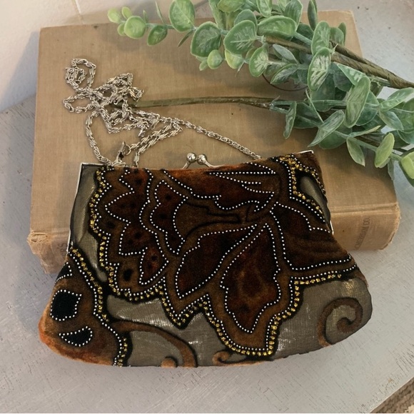 Hand Bag shoulder chain clutch Weddings party dances dress up prom black tie - Picture 6 of 13